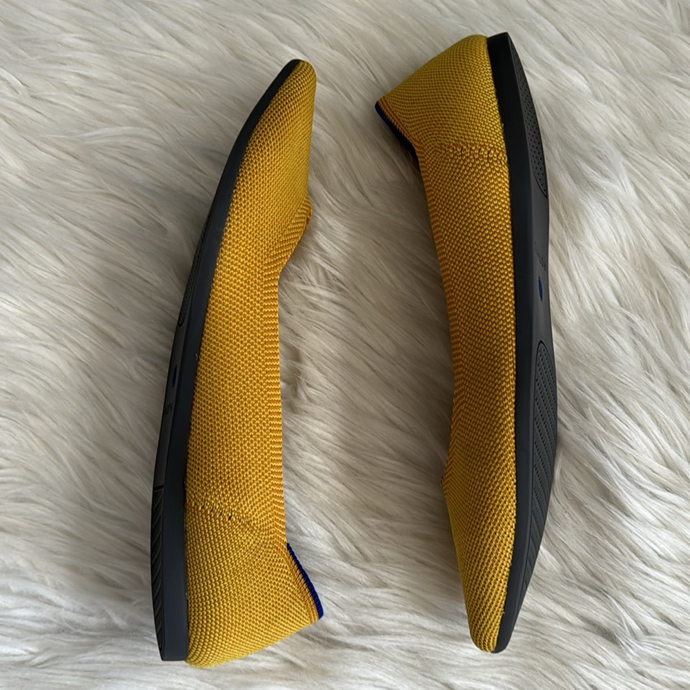Rothy's "Retired" The Point Flat Marigold Color Size 8 - Picture 4 of 12